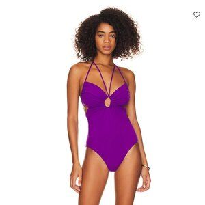 NWT - Aaliya Maillot Ulla Johnson Striking Purple Swimsuit